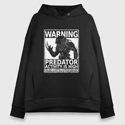 Толстовка оверсайз женская Predator Activity is High, цвет: черный