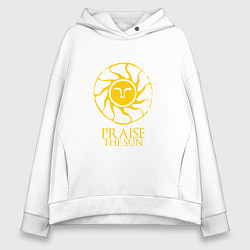 Толстовка оверсайз женская Praise The Sun, цвет: белый
