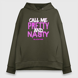 Толстовка оверсайз женская Call Me Pretty & Nasty, цвет: хаки
