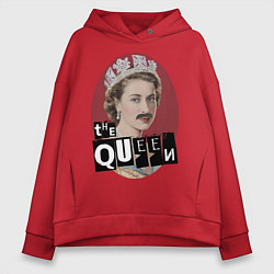 Толстовка оверсайз женская The Queen, цвет: красный
