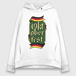 Толстовка оверсайз женская Oktoberfest Germany, цвет: белый