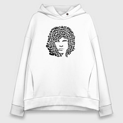 Толстовка оверсайз женская Jim Morrison, цвет: белый
