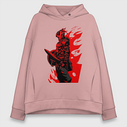 Толстовка оверсайз женская Убийца гоблинов, цвет: пыльно-розовый