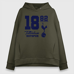 Толстовка оверсайз женская FC Tottenham 1882, цвет: хаки