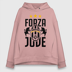 Толстовка оверсайз женская Forza Juve, цвет: пыльно-розовый