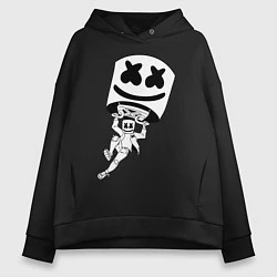 Толстовка оверсайз женская Marshmello King, цвет: черный