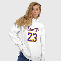Толстовка оверсайз женская LeBron 23, цвет: белый — фото 2