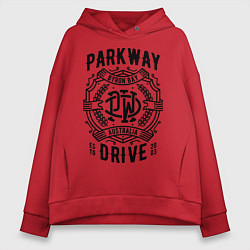 Толстовка оверсайз женская Parkway Drive: Australia, цвет: красный