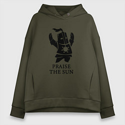 Толстовка оверсайз женская Praise the Sun, цвет: хаки