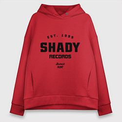 Толстовка оверсайз женская Shady records, цвет: красный