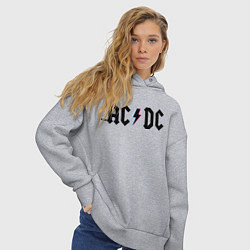 Толстовка оверсайз женская AC/DC, цвет: меланж — фото 2