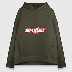 Толстовка оверсайз женская Skillet, цвет: хаки