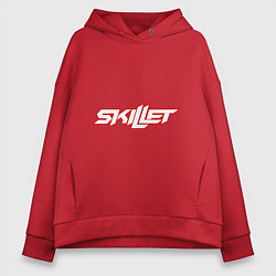 Толстовка оверсайз женская Skillet, цвет: красный