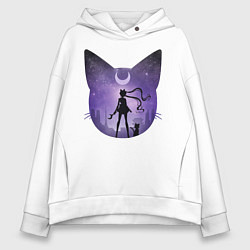 Толстовка оверсайз женская Pretty Soldier Sailor Moon, цвет: белый