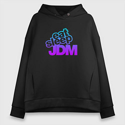 Толстовка оверсайз женская JDM, цвет: черный