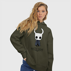 Толстовка оверсайз женская Hollow Knight, цвет: хаки — фото 2