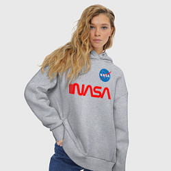 Толстовка оверсайз женская Nasa mania, цвет: меланж — фото 2