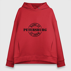 Толстовка оверсайз женская Made in Petersburg, цвет: красный