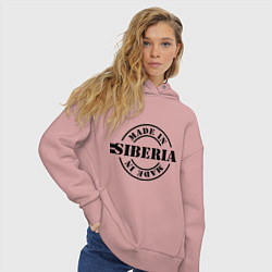 Толстовка оверсайз женская Made in Siberia, цвет: пыльно-розовый — фото 2