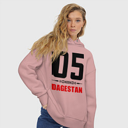 Толстовка оверсайз женская 05 Dagestan, цвет: пыльно-розовый — фото 2