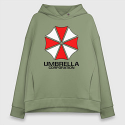 Толстовка оверсайз женская UMBRELLA CORP, цвет: авокадо