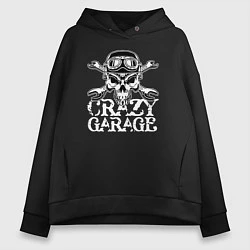 Толстовка оверсайз женская Crazy garage, цвет: черный