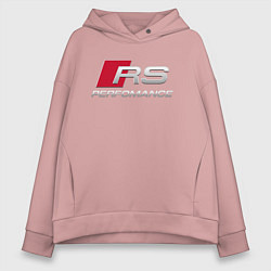 Толстовка оверсайз женская AUDI RS, цвет: пыльно-розовый