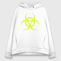 Толстовка оверсайз женская BIOHAZARD, цвет: белый