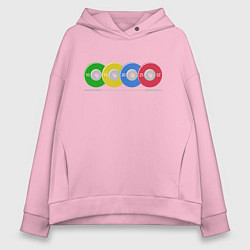 Толстовка оверсайз женская Тяжелая атлетика, цвет: светло-розовый