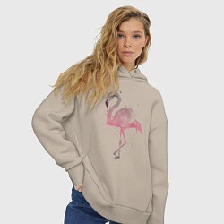 Толстовка оверсайз женская Flamingo, цвет: миндальный — фото 2