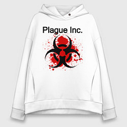 Толстовка оверсайз женская Plague Inc, цвет: белый