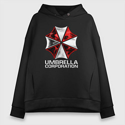 Толстовка оверсайз женская UMBRELLA CORP, цвет: черный