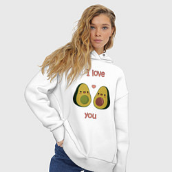 Толстовка оверсайз женская AVOCADO LOVE, цвет: белый — фото 2