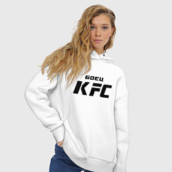 Толстовка оверсайз женская Боец KFC, цвет: белый — фото 2