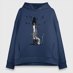 Толстовка оверсайз женская Vinland saga, цвет: тёмно-синий