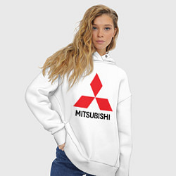 Толстовка оверсайз женская MITSUBISHI, цвет: белый — фото 2