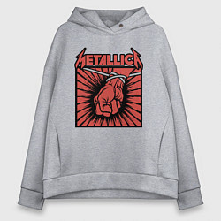 Толстовка оверсайз женская Metallica, цвет: меланж