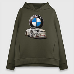 Женское худи оверсайз BMW оскал
