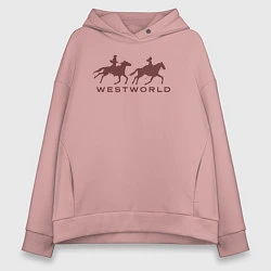 Толстовка оверсайз женская Westworld, цвет: пыльно-розовый