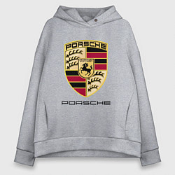 Толстовка оверсайз женская PORSCHE, цвет: меланж