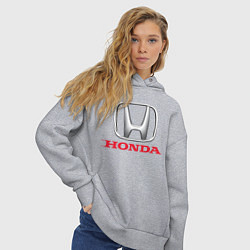Толстовка оверсайз женская HONDA, цвет: меланж — фото 2