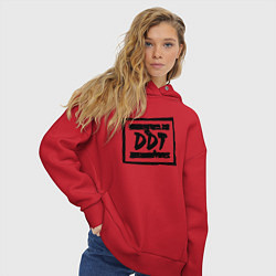 Толстовка оверсайз женская ДДТ Лого, цвет: красный — фото 2