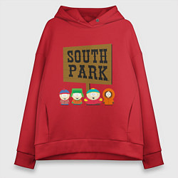 Толстовка оверсайз женская South Park, цвет: красный