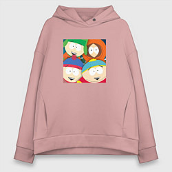 Толстовка оверсайз женская South Park, цвет: пыльно-розовый