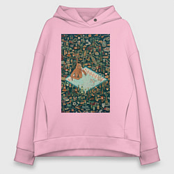 Толстовка оверсайз женская BoJack Horseman, цвет: светло-розовый