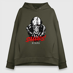Толстовка оверсайз женская STAAAAARS!, цвет: хаки