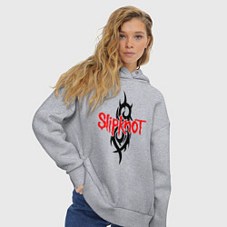 Толстовка оверсайз женская SLIPKNOT, цвет: меланж — фото 2