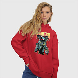 Толстовка оверсайз женская Pantera, цвет: красный — фото 2