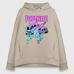 Толстовка оверсайз женская FORTNITE x MARSHMELLO, цвет: миндальный