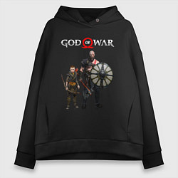 Толстовка оверсайз женская GOD OF WAR, цвет: черный